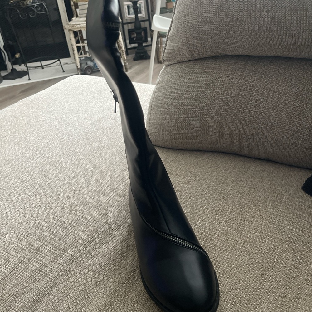 JustFab Black Over the Knee Boots